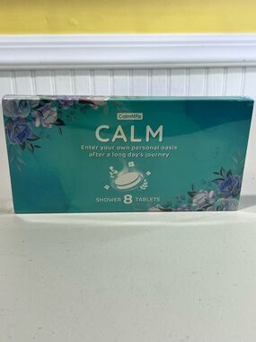 Calm Shower Tablets - Soothing Teal Bath & Body Pack (8 Tablets)